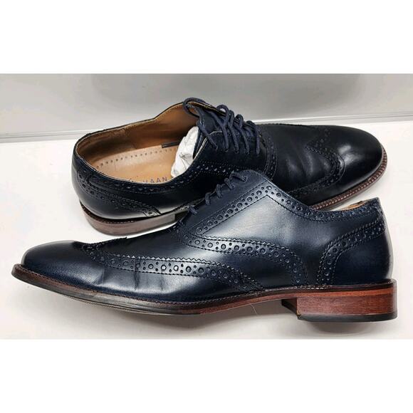 Cole Haan Shoes Men’s Size 9 M Deep Navy Blue Wing Tip Oxford Lace Up main image 10